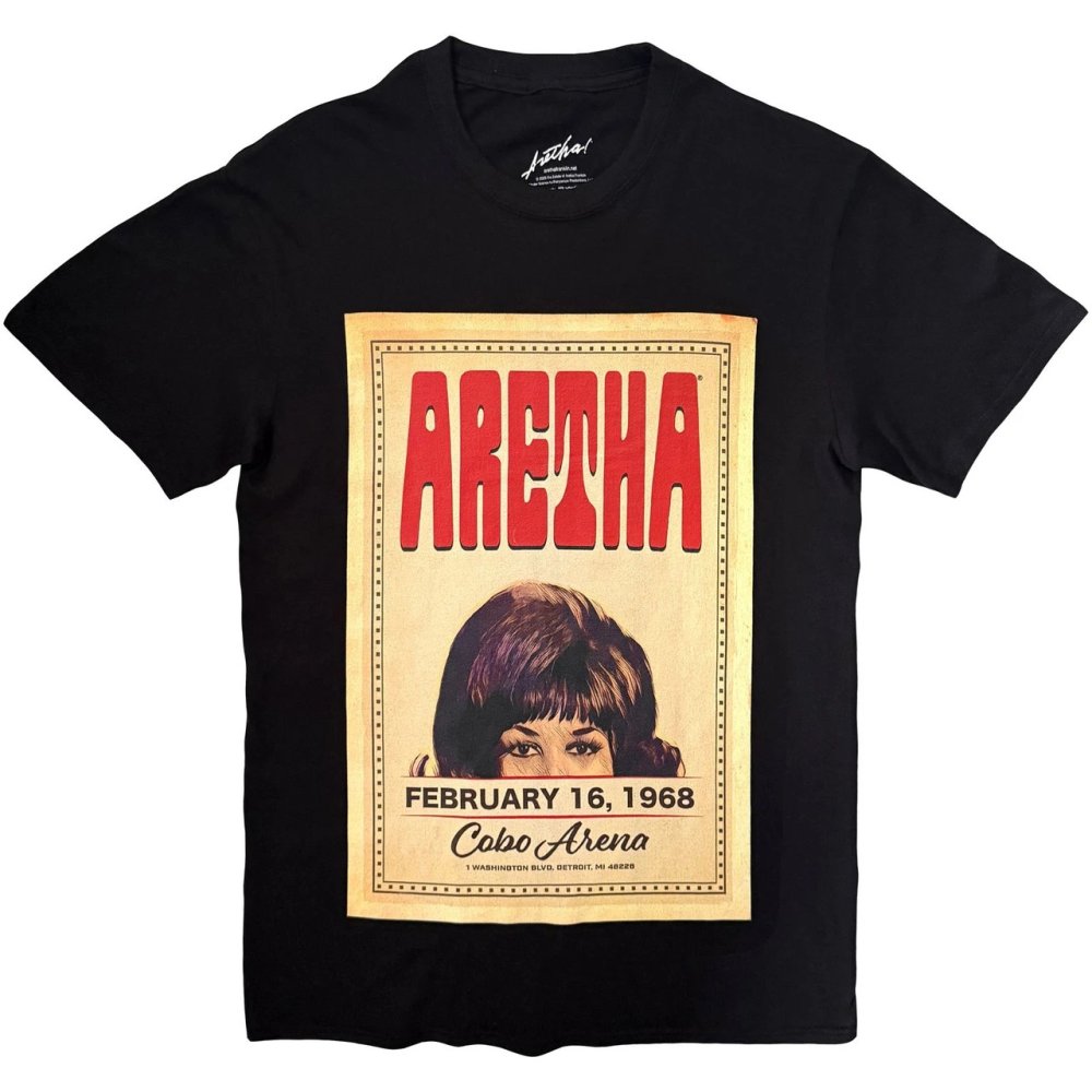 Aretha Franklin - Cobo Hall Mens Tshirt - Black
